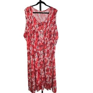 Woman Within Floral Print Maxi Tank Dress, size 3X (30/32)